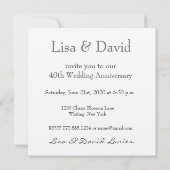 40e Jubileum Uitnodiging - RED Rose Silver Lace (Achterkant)