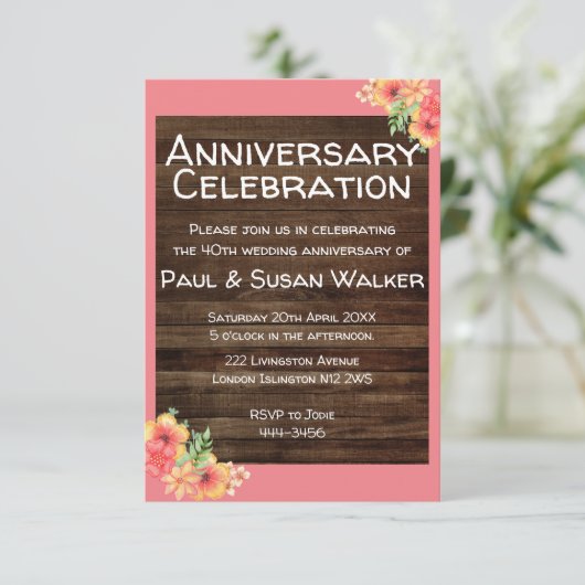 40e Jubileum Uitnodiging tot feestvieren (Staand voorkant)