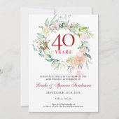 40e Jubileum van de Weddenschap Sparen de Datum Fl Kaart (Voorkant)