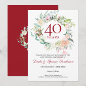 40e Jubileum van de Weddenschap Sparen de Datum Fl Kaart (Voorkant / Achterkant)