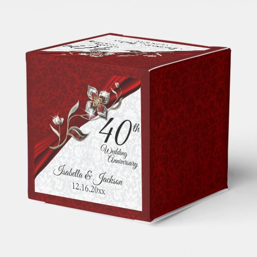 40e Jubileum van het Floral Wedding Bedankdoosjes (Achterkant)