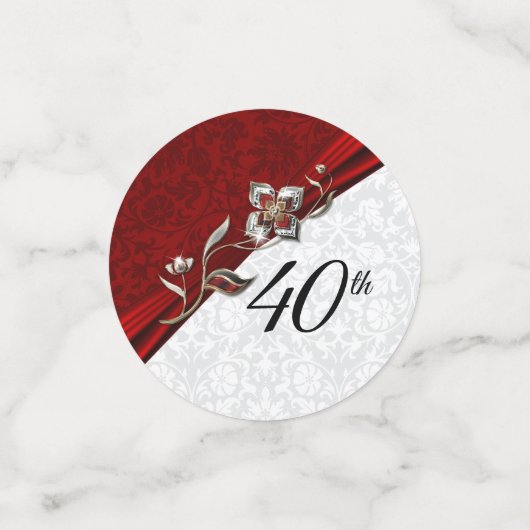 40e Jubileum van het Floral Wedding Confetti (Kleine voorkant)