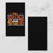 40e Jubileum van het huwelijk Rocking Wife Husband Visitekaartje (Voorkant / Achterkant)