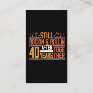 40e Jubileum van het huwelijk Rocking Wife Husband Visitekaartje