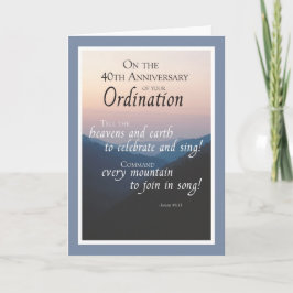 40e Jubileum van Ordinatie Gefeliciteerd Kaart