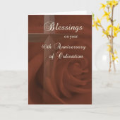 40e Jubileum van Ordinatie, Red Rose en Cros Kaart (Gele Bloem)