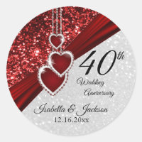 40e Jubileum van Ruby Red en White
