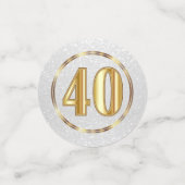 40e Jubileum / Verjaardag Confetti (Kleine voorkant)