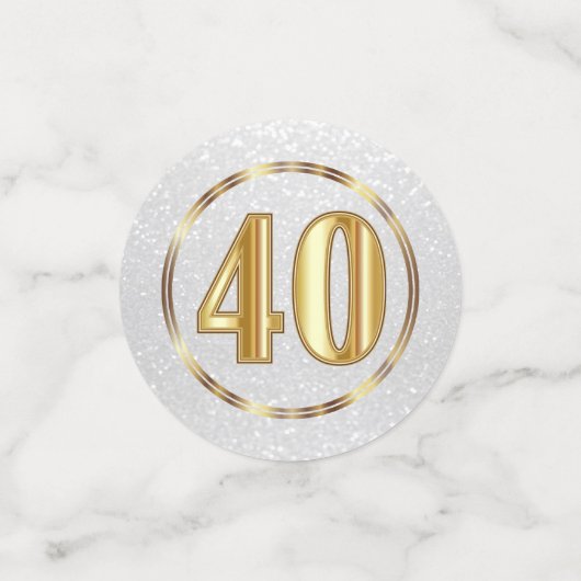 40e Jubileum / Verjaardag Confetti (Kleine voorkant)