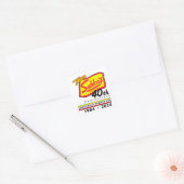 40e Jubileum Vierkante Sticker (Envelop)