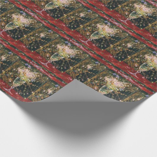 40e Jubileum voor bruiloft Cadeaupapier (Hoek)