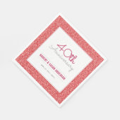40e Jubileum voor bruiloft Faux Red Glitter Servetten (Hoek)
