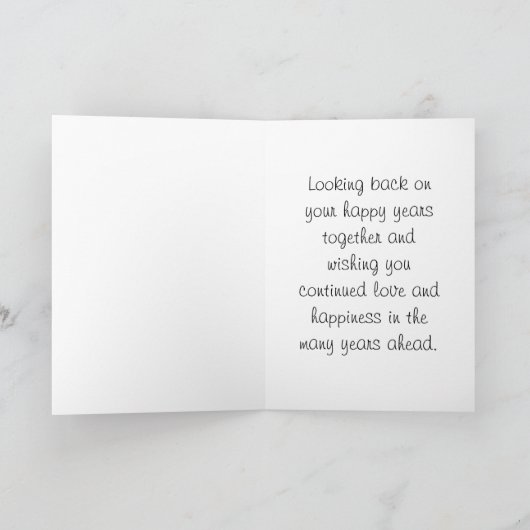 40e Jubileum voor bruiloft Happy Jubileum Kaart (Binnen)