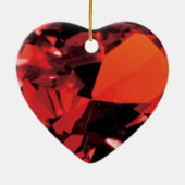 40e Jubileum voor bruiloft Ruby-keramisch Ornament (Achterkant)