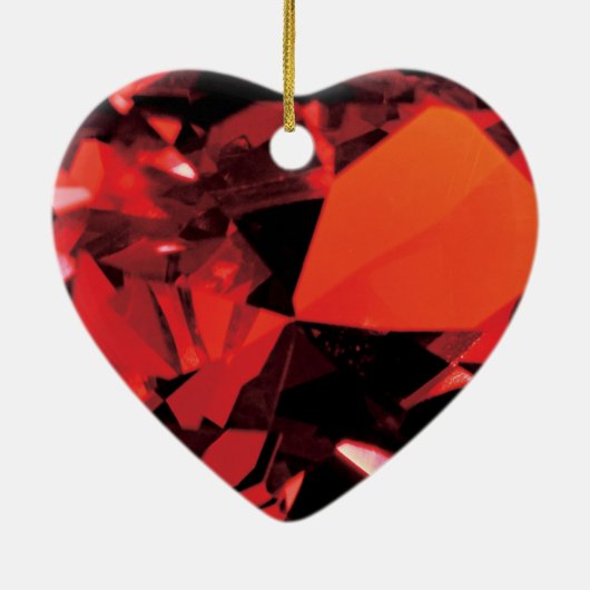 40e Jubileum voor bruiloft Ruby-keramisch Ornament (Achterkant)