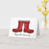 40e Jubileum voor bruiloft, ruby tuinieren, welget Kaart (Gele Bloem)