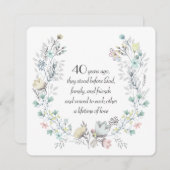 40e Jubileum Waterverf krans Kaart (Voorkant / Achterkant)