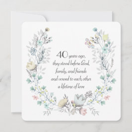 40e Jubileum Waterverf krans Kaart