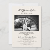 40e Jubileum Wedding Vow Vernieuwing Foto Kaart (Voorkant)