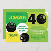 40e Lawn Bowls Barefoot Bowling Verjaardag Kaart (Voorkant / Achterkant)