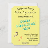 40e Mannen Rockstar 🎸 Funky Verjaardagsgitaar Kaart (Achterkant)