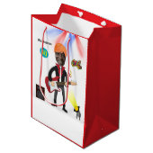 40e Mannen Rockstar 🎸 Funky Verjaardagsgitaar Medium Cadeauzakje (Voorkant Gekanteld)