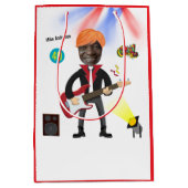 40e Mannen Rockstar 🎸 Funky Verjaardagsgitaar Medium Cadeauzakje (Voorkant)