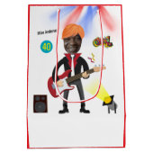 40e Mannen Rockstar 🎸 Funky Verjaardagsgitaar Medium Cadeauzakje (Achterkant)