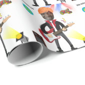 40e Mannen 🎸🤣 Rockstar Verjaardag Gitaar Funky F Cadeaupapier (Rol Hoek)