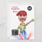 40e Mannen 🎸🤣 Rockstar Verjaardag Gitaar Funky F Kaart (Voorkant)