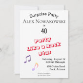 40e Mannen 🎸🤣 Rockstar Verjaardag Gitaar Funky F Kaart (Achterkant)