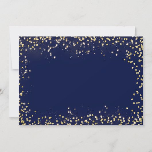 40e marinedag Blue Gold Glitter Kaart (Achterkant)