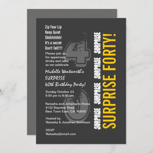 40e Matig Goud en grijs Kaart (Voorkant / Achterkant)