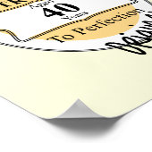 40e mijlpaal op de geboorte Funny BeerLabel Poster (Hoek)