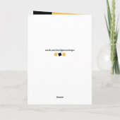 40e nog steeds verbluffende gele en zwarte verjaar kaart (Achterkant)