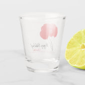 40e of een verjaardagscabons met roze ballon shot glas (Achterkant)