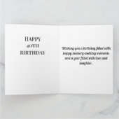 40e of elke leeftijd Fotocollage Grote Verjaardag Kaart (Binnen)