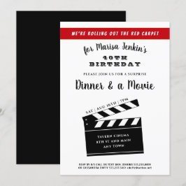 40e of elke verjaardag Surprise Film Theme Fun Kaart