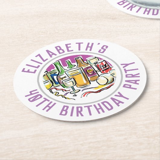 40e Onderzetter op jaarblad (Gebogen)