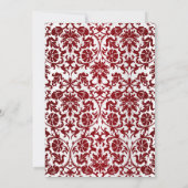 40e Ontwerp van ruby en White Floral Jubileum Kaart (Achterkant)