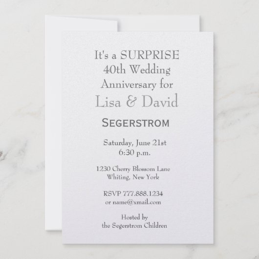 40e OOGST-Jubileum SILVER-Roos Kaart (Achterkant)