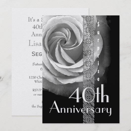 40e OOGST-Jubileum SILVER-Roos Kaart (Voorkant / Achterkant)