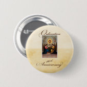 40e Ordination Jubileum Angels at Altar Ronde Button 5,7 Cm (Voorkant /achterkant)