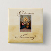 40e Ordination Jubileum Angels at Altar Vierkante Button 5,1 Cm (Voorkant)