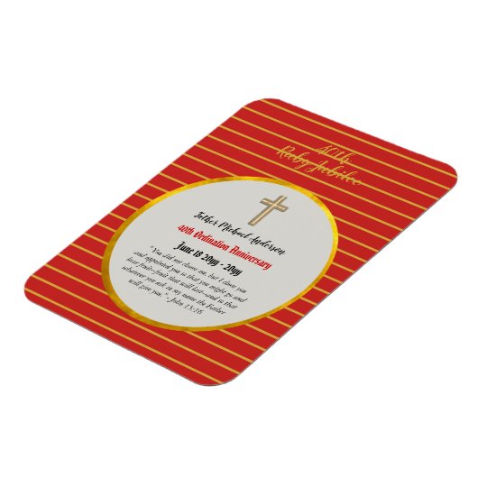 40e Ordination Jubileum Priest Ruby Jubilee Magneet (Linkerzijde)