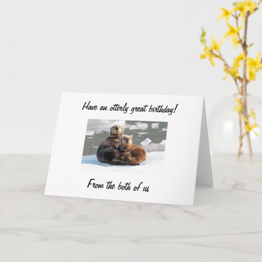 40e OTTERLY VERJAARDAG WENS VAN ONS! Kaart (Gele Bloem)