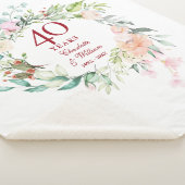 40e robijnen bruiloft bloemenslingers sherpa deken (3/4)