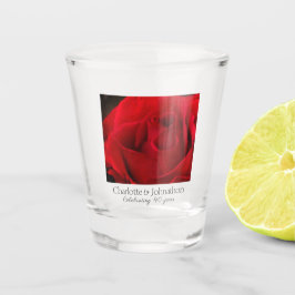 40e robijnen huwelijksjubileum Roos echtgenoot & e Shot Glas