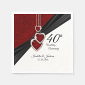 40e robijnen huwelijksjubileum servet (Voorkant)