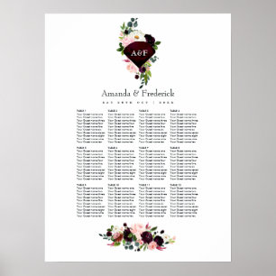 40e Robijnen Huwelijksjubileum Stoelverdeling Post Poster